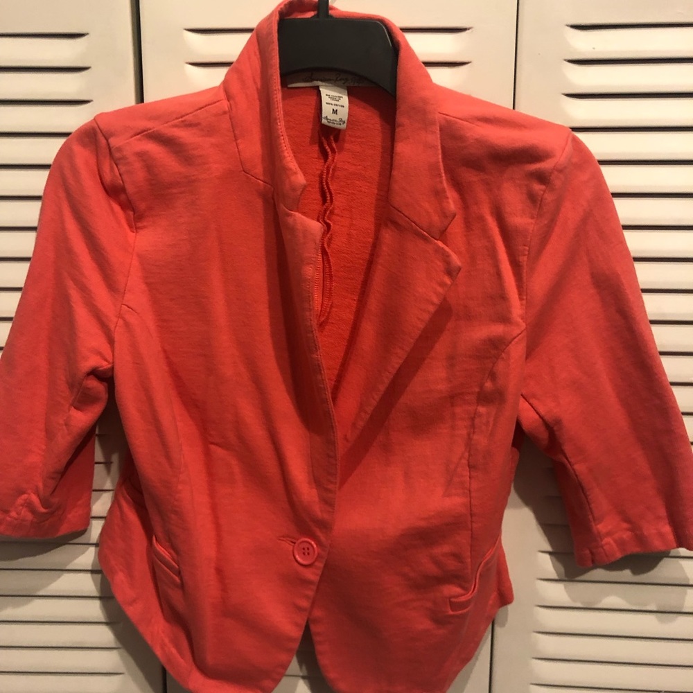3/4 Length Blazer Coral Size Medium